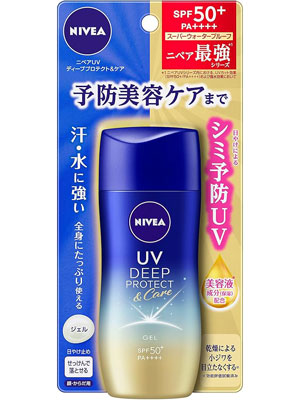 ニベアUV ディープ プロテクト <br>& ケア ジェル 80g SPF50+ /<br> PA++++〈 予防美容ができる<br>美容ケアUV 〉