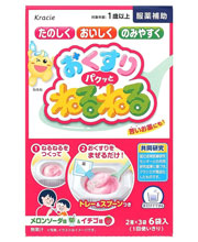 ［クラシエフーズ］ おくすりパクッとねるねる メロンソーダ味 & イチゴ味 各3袋 6回分